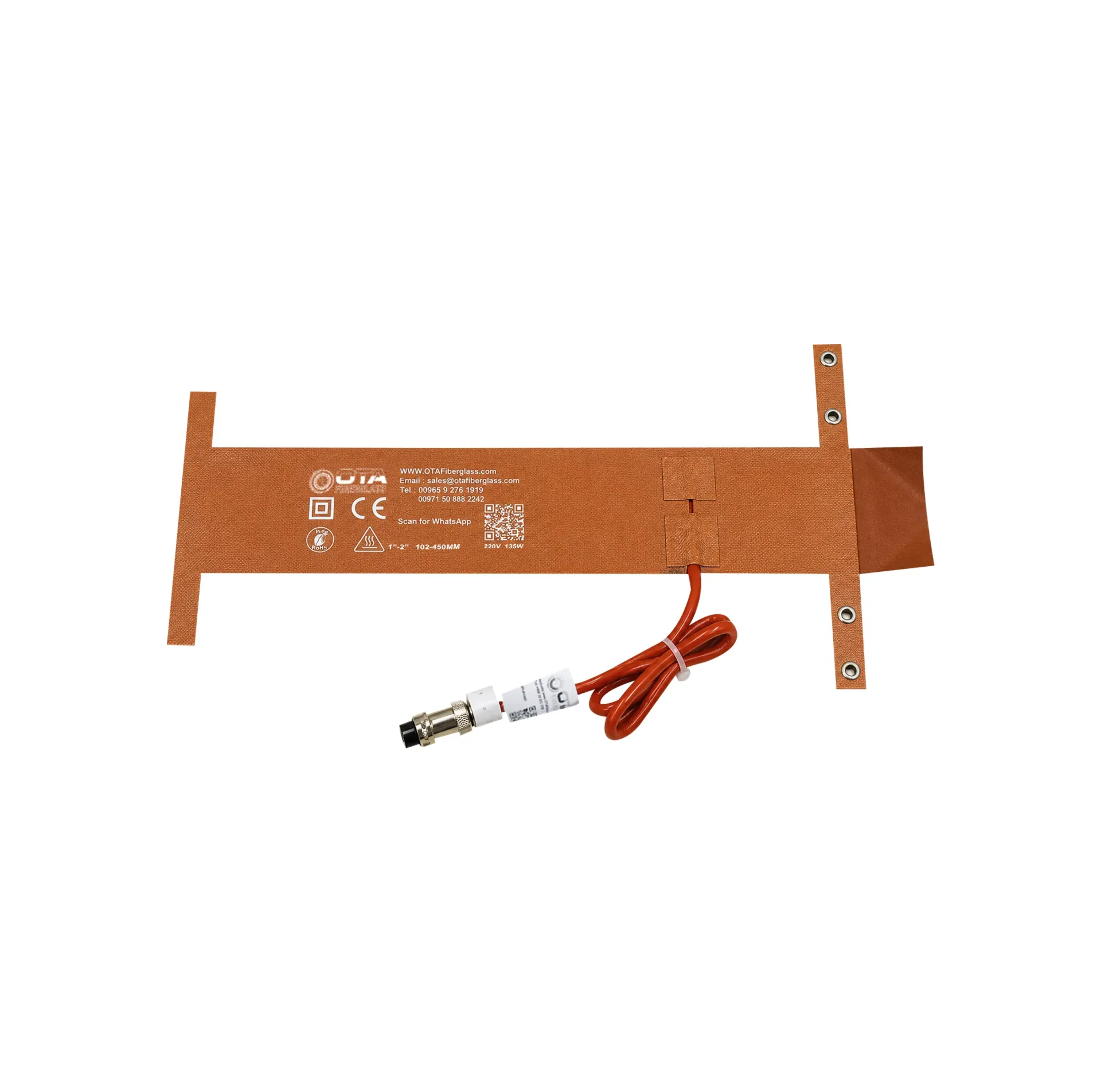 OTA Fiberglass M1 Heating Blanket 3-4" (80mm-100mm)