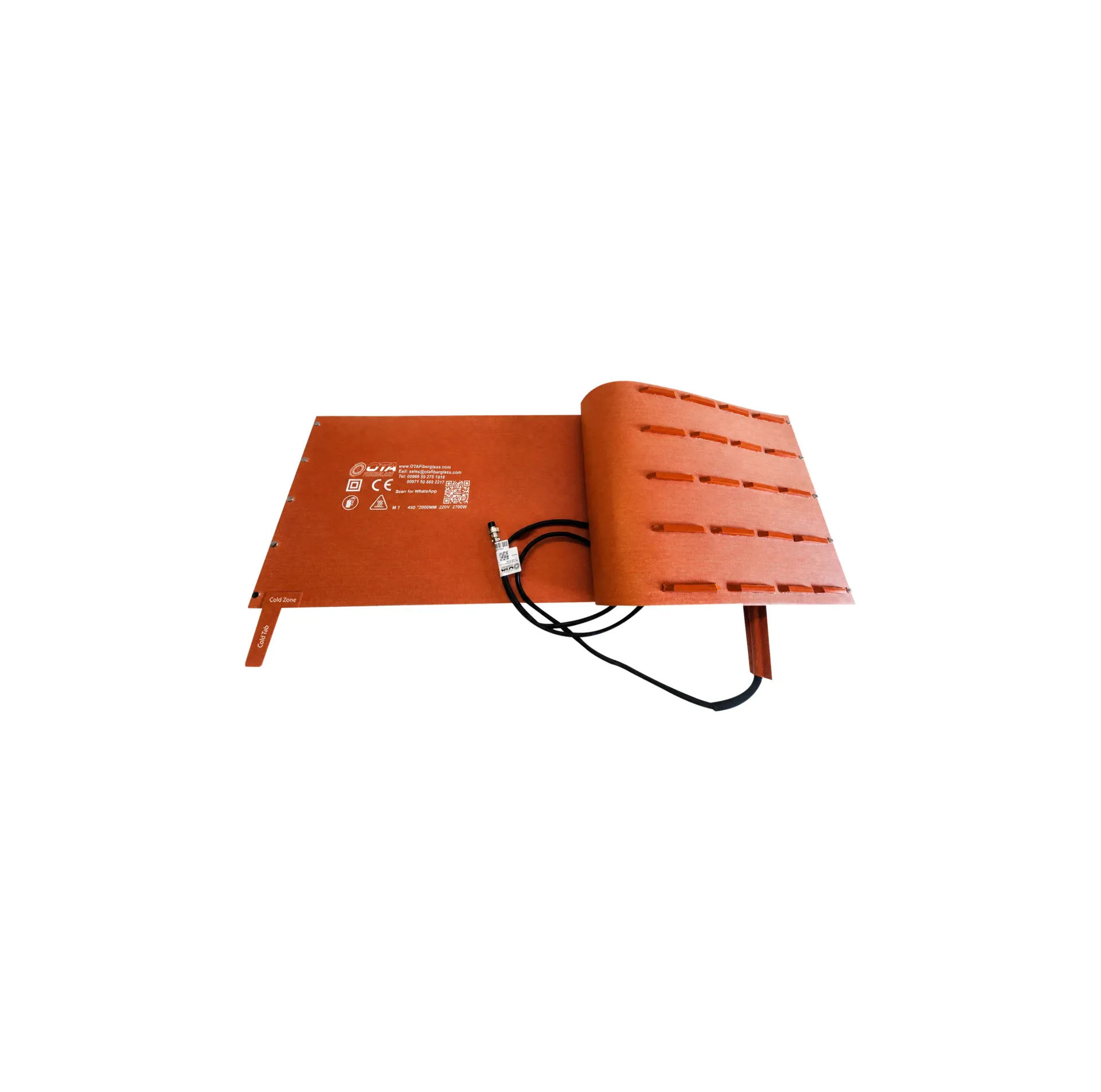 OTA Fiberglass Matrix Heating Blanket 450x2000mm